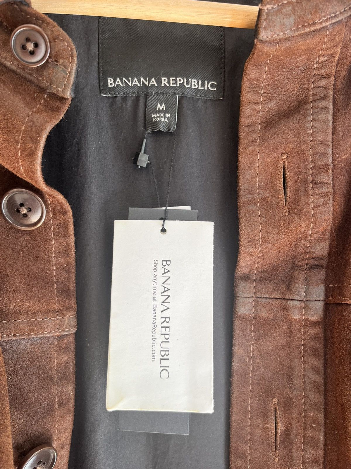 Banana Republic Brown Napped Leather Jacket Size US M / EU 48-50 / 2 - 6 Thumbnail