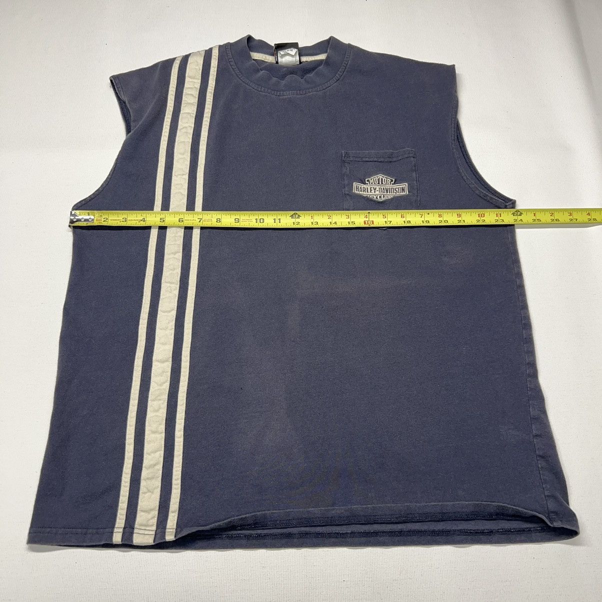 Harley Davidson Harley Davidson Tee Shirt Blue Sleeveless Logo Motorcycle Size US XL / EU 56 / 4 - 18 Thumbnail
