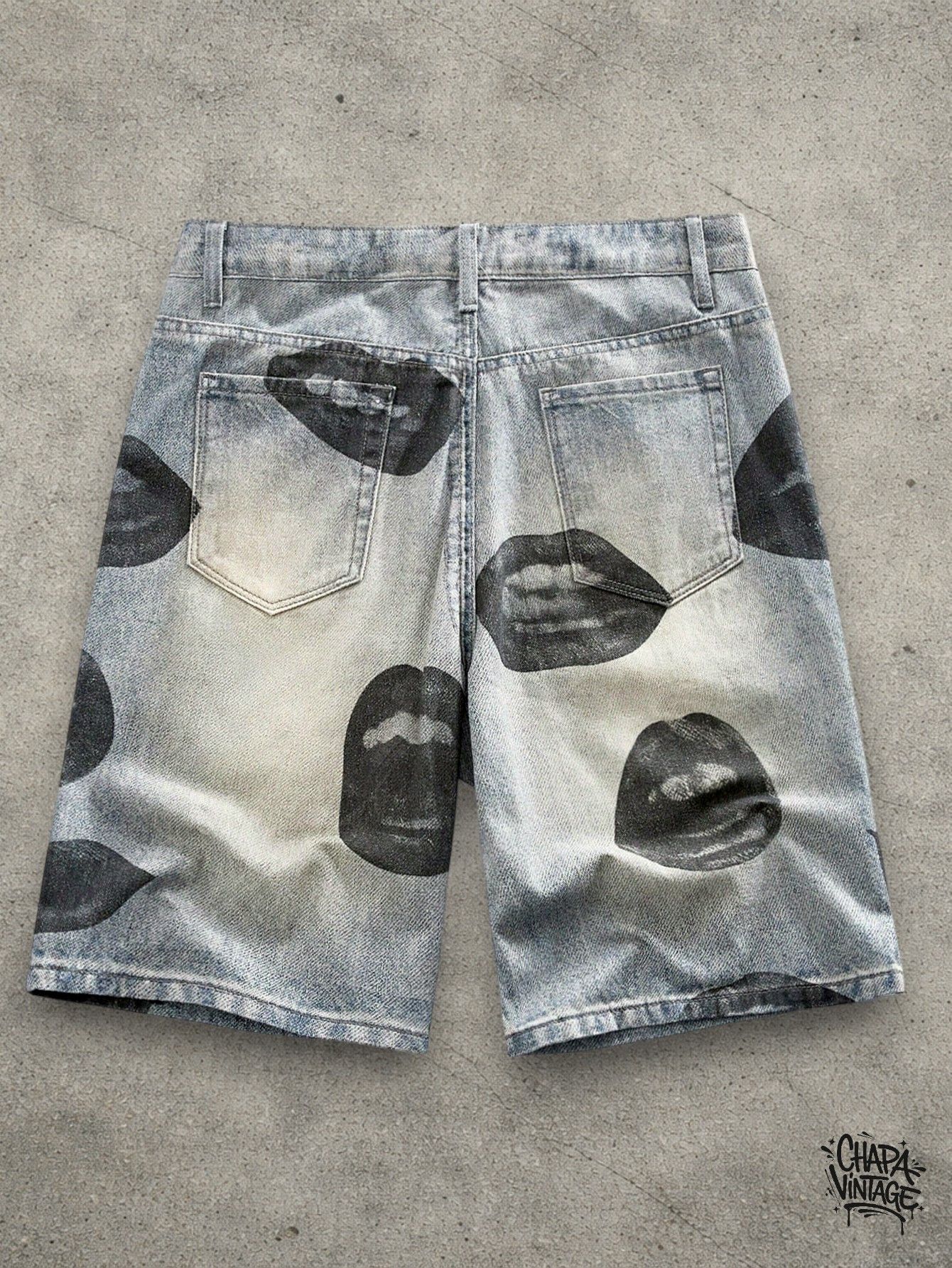Japanese Brand Lip Print jeans shorts Size US 32 / EU 48 - 2 Thumbnail