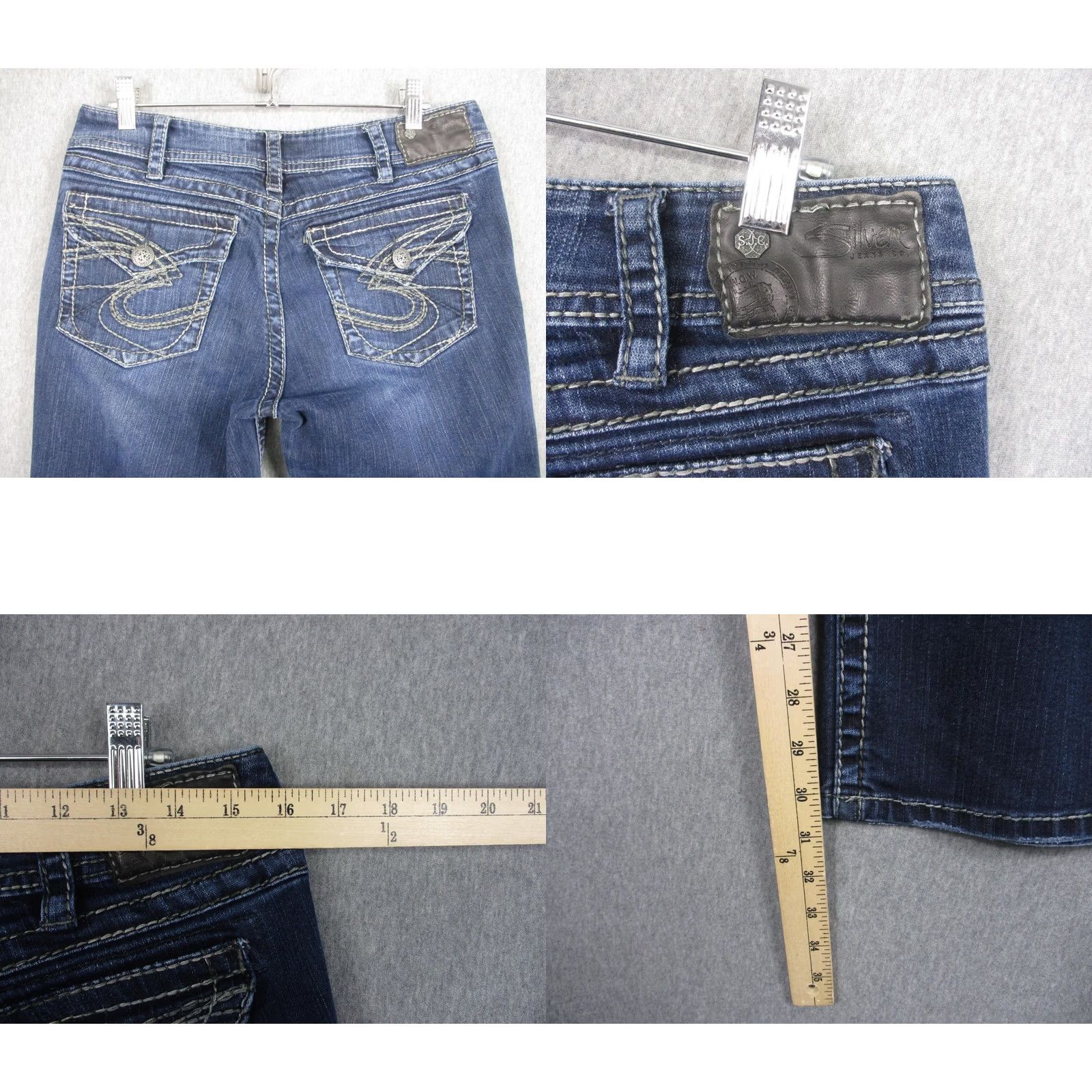 Silver Jeans Co. Silver Jeans Co Suki Surplus Jeans Womens 30x32 Blue Medium Wash Bootcut Relaxed Jeans Women W30 L32 Size 30" / US 8 / IT 44 - 8 Thumbnail