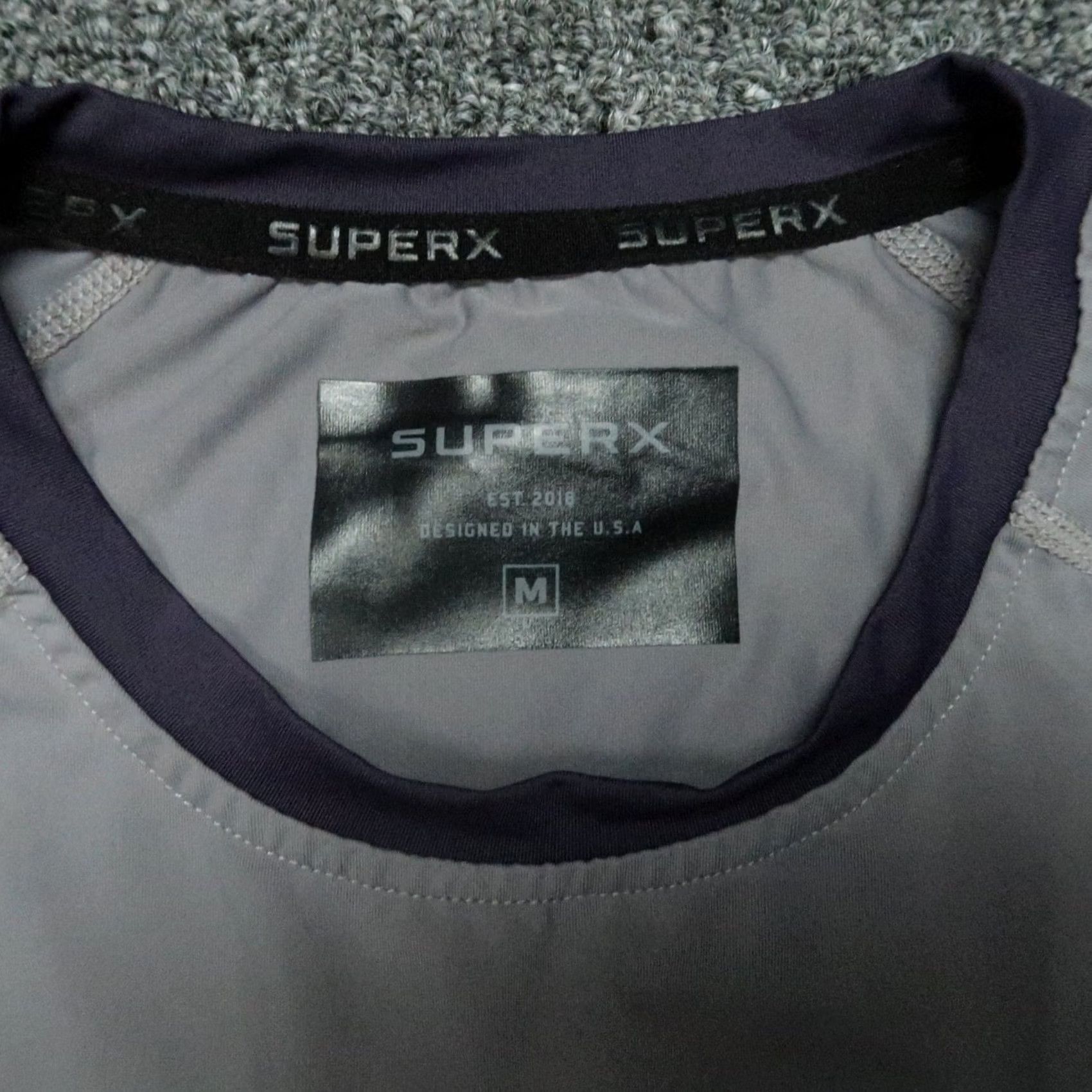 Vintage SuperX Shirt Mens Medium Gray Green Long Sleeve Compression Hulk Banner Shirt Size US M / EU 48-50 / 2 - 3 Thumbnail