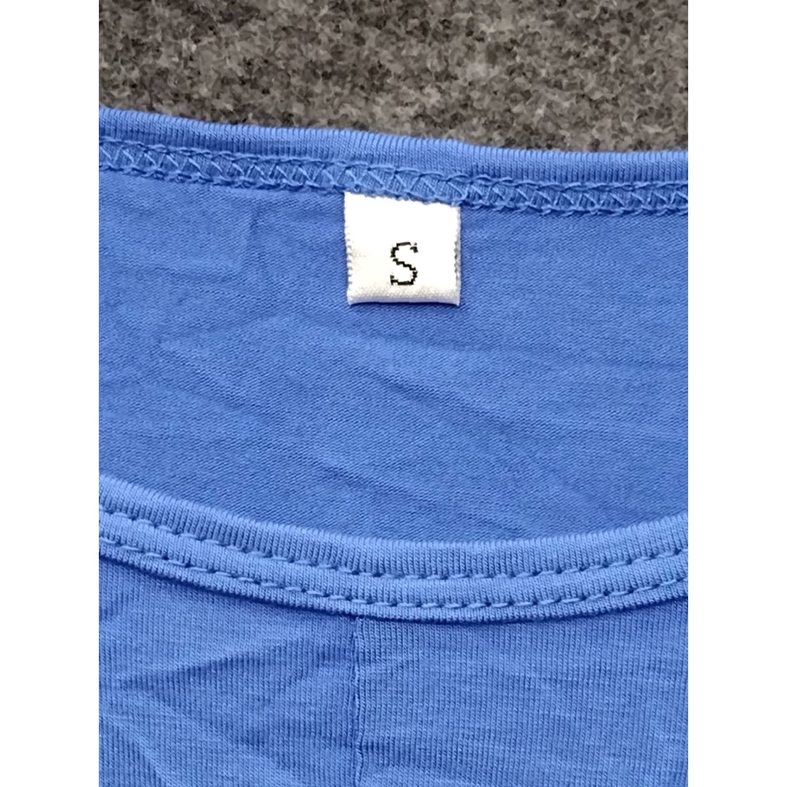 Vintage Unbranded Dazy Women's Basic Long Sleeve Solid Crop Top T-Shirt Blue S - Shirt - Women - Regular - Blue - Cropped - 90s? Size S / US 4 / IT 40 - 6 Thumbnail