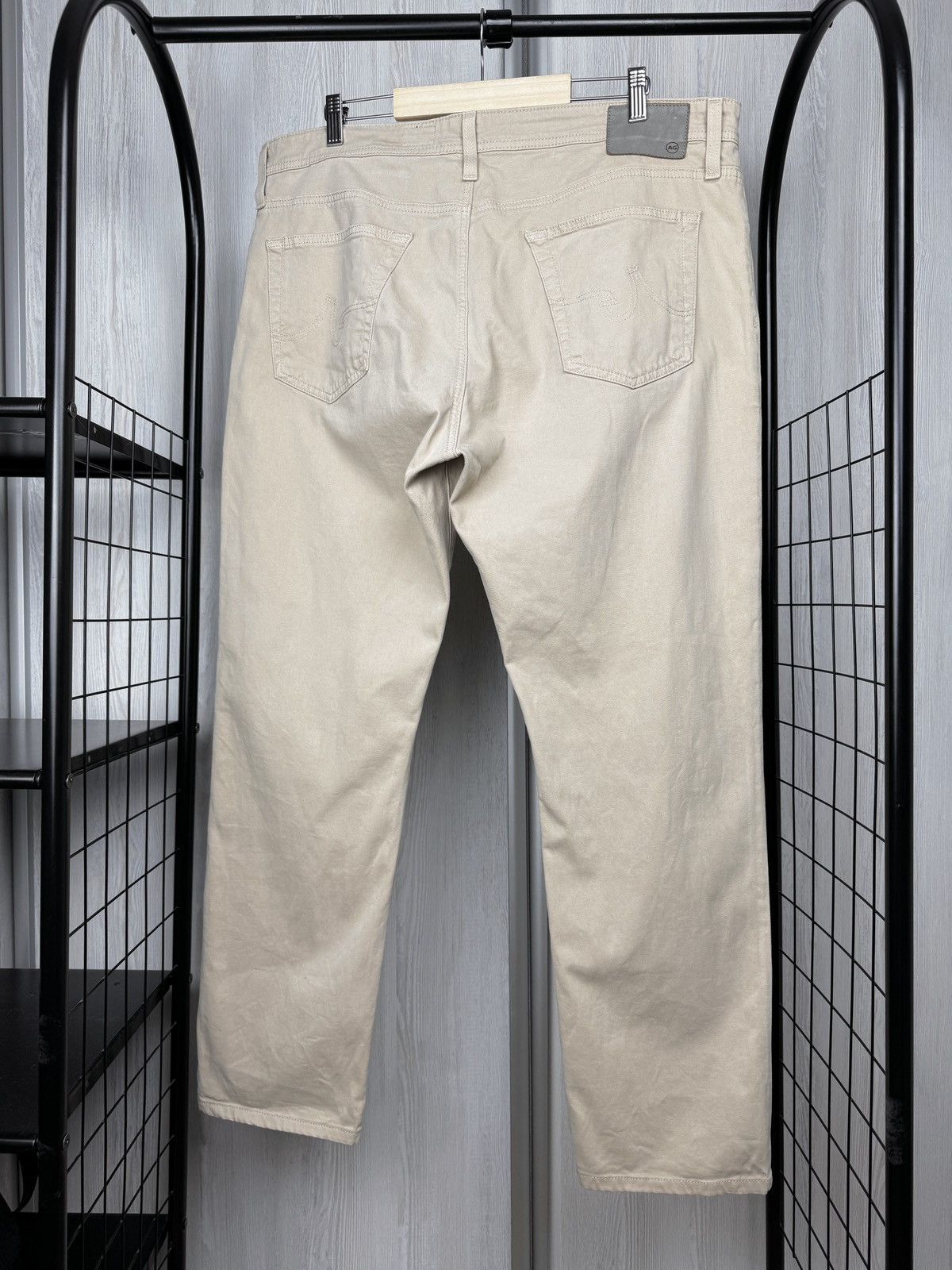 AG Adriano Goldschmied AG Adriano Goldschmied Pants Beige The Everett Slim Straight Size US 38 / EU 54 - 8 Thumbnail