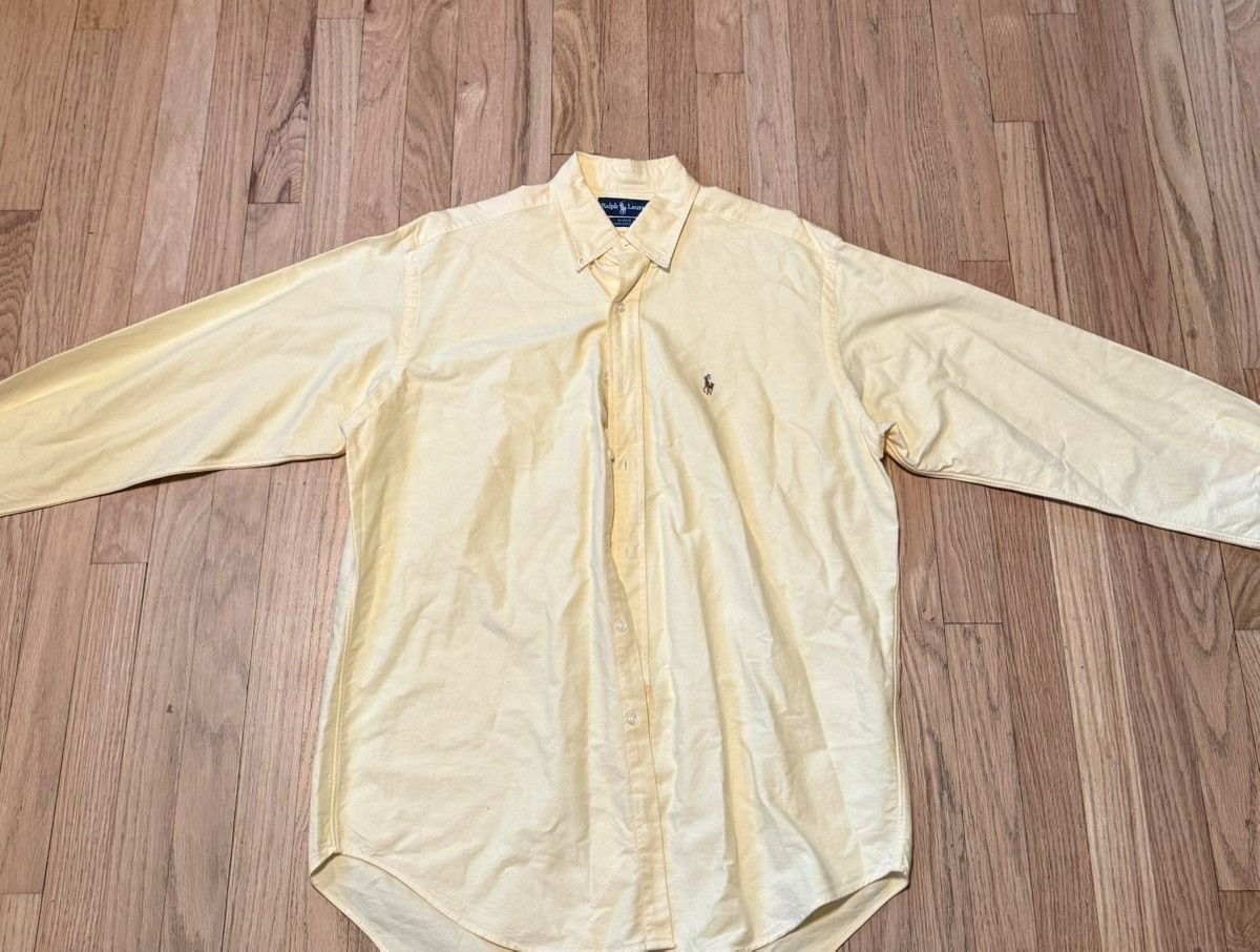 Ralph Lauren × Vintage Vintage 90's Ralph Lauren Yarmouth Oxford Yellow Mens Size US M / EU 48-50 / 2 - 1 Thumbnail