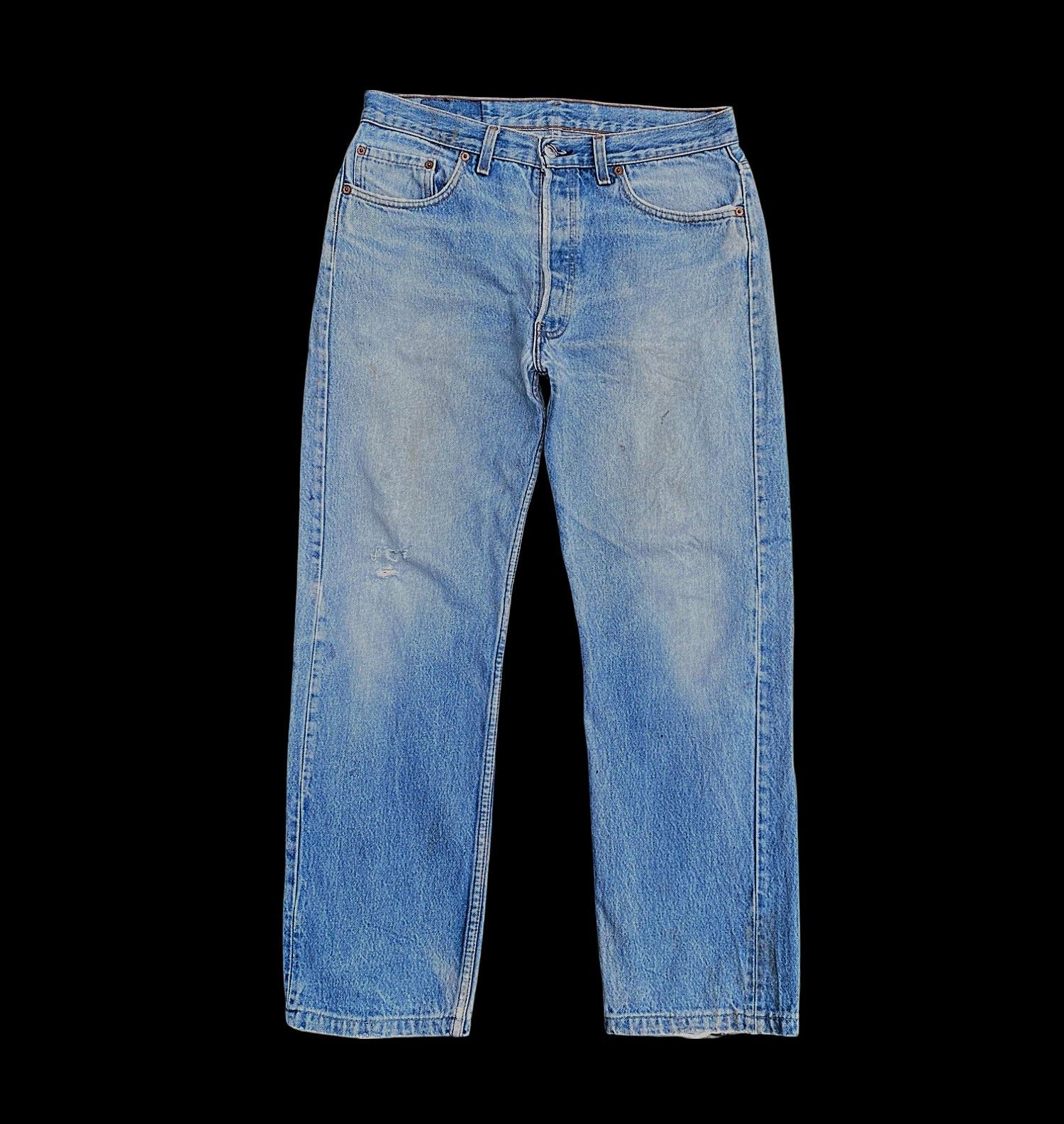 Levi's Vintage 1993 Levis 501 dirty lightwash distressed W33x28.5 Size US 33 - 1 Thumbnail