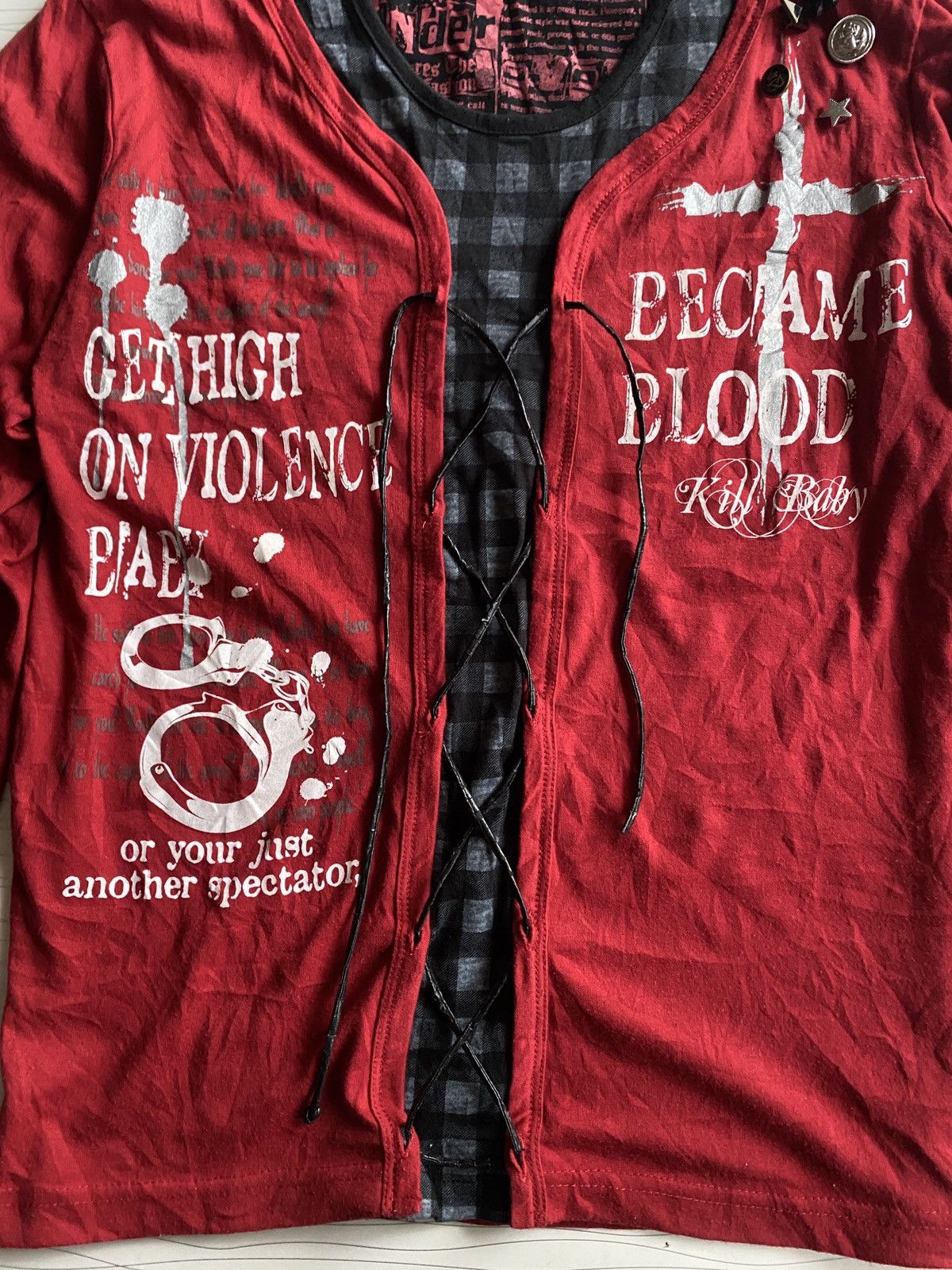 Hysteric Glamour Japanese Under Level Seditionaries Poem Double Layer Tee Size US M / EU 48-50 / 2 - 8 Thumbnail