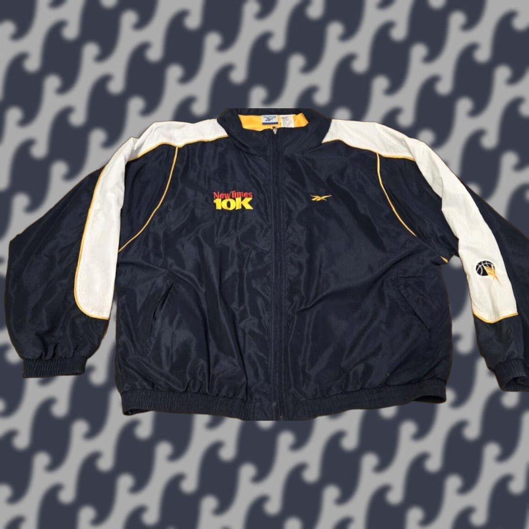 Reebok VINTAGE Reebok Track Jacket Mens 2XL Blue Windbreaker Full Zip Regular Size US XXL / EU 58 / 5 - 1 Thumbnail
