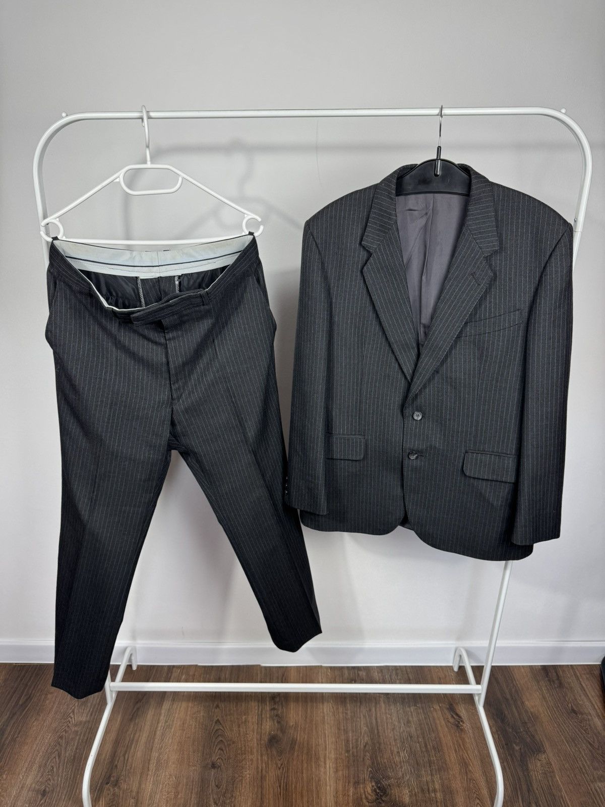 Other Vintage Dunn & Co Wool Pinstripe Blazer Pants Suit Britain Size 42R - 1 Thumbnail
