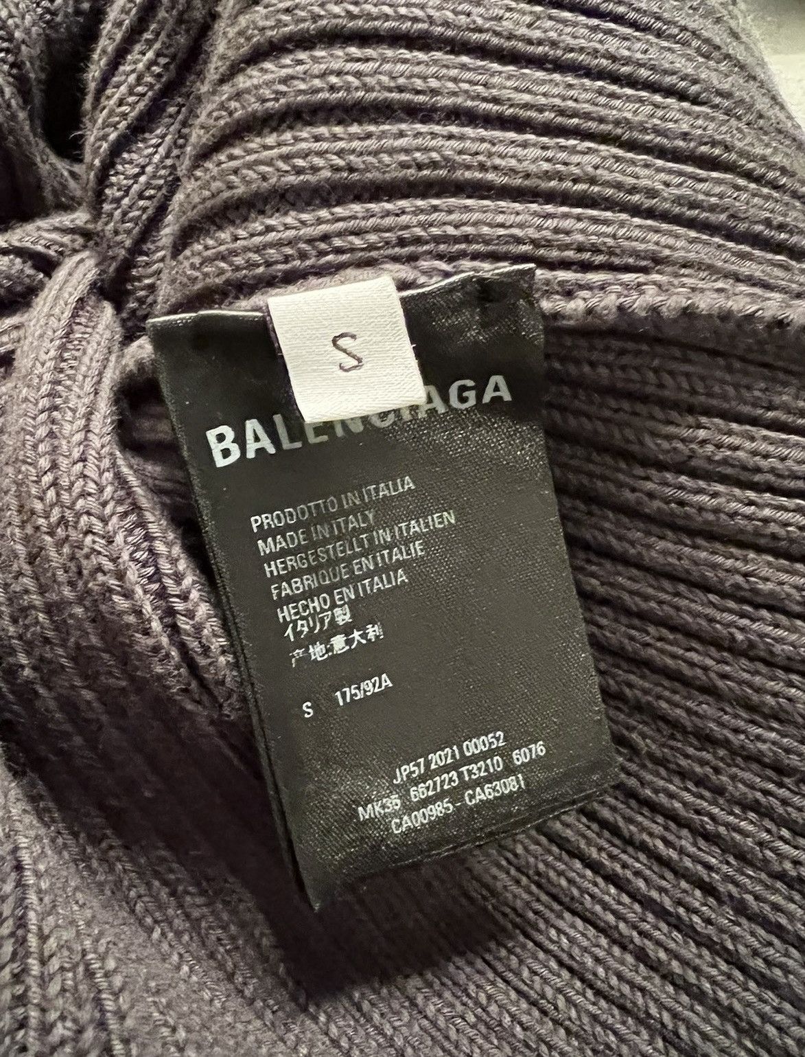 Balenciaga NEW S fits large Oversized Logo Ribbed Sweater knit Size US L / EU 52-54 / 3 - 7 Thumbnail