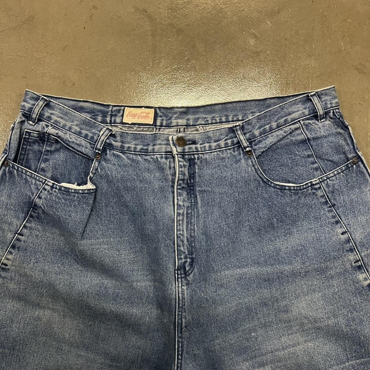 Coca Cola × Vintage Vintage Y2K Baggy Rare Coca Cola Medium wash Denim Jeans! Size US 38 / EU 54 - 5 Thumbnail