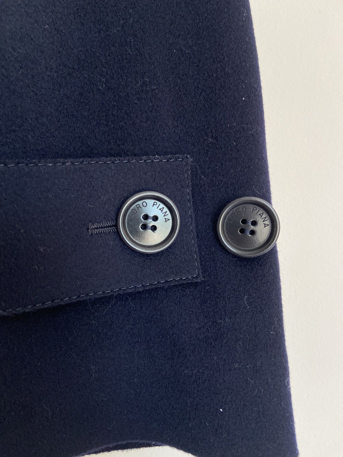 Loro Piana Loro Piana Double Breasted Felt Coat Dark Blue Size M / US 6-8 / IT 42-44 - 2 Thumbnail