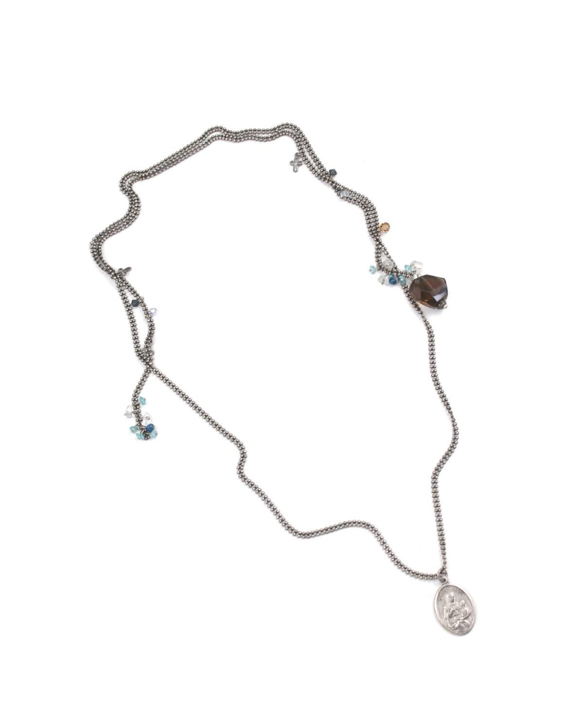 Vintage 2000S JAPANESE MADE SAINT ANN CHARM BEADED NECKLACE Size ONE SIZE - 2 Thumbnail