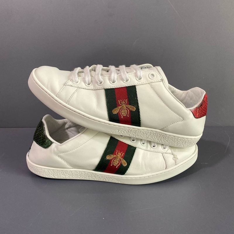 Gucci Gucci Ace Bee Embroidered Low-Top Sneakers Size US 6 / IT 36 - 6 Thumbnail