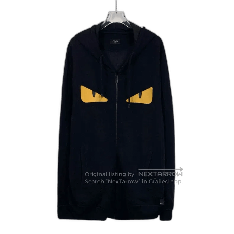 Fendi Fendi Black Monster Eyes Hoodie Jacket. Size US XL / EU 56 / 4 - 1 Thumbnail