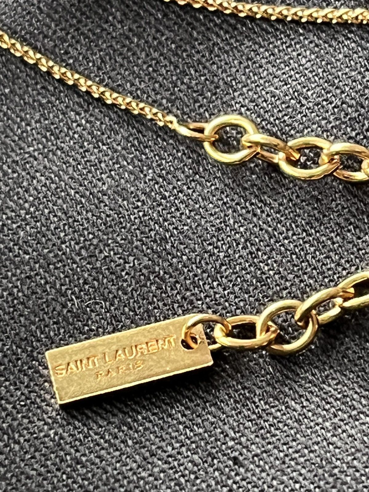 Anthony Vaccarello × Saint Laurent Paris × Yves Saint Laurent Saint Laurent Super Runway Unisex Love Logo Necklace New Size ONE SIZE - 9 Thumbnail
