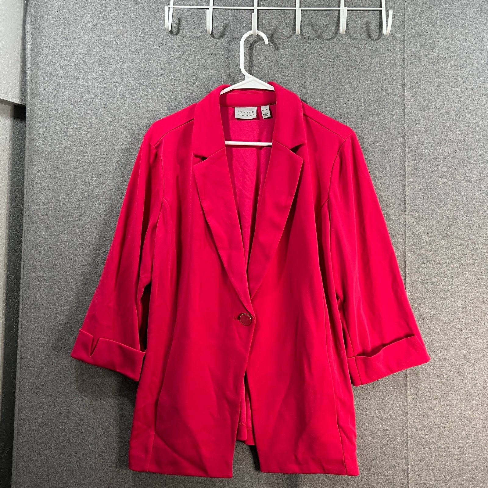 Other GRAVER Susan Graver LK Fusion 3/4 51 Cutaway Hem Blaze Size XL / US 12-14 / IT 48-50 - 1 Thumbnail