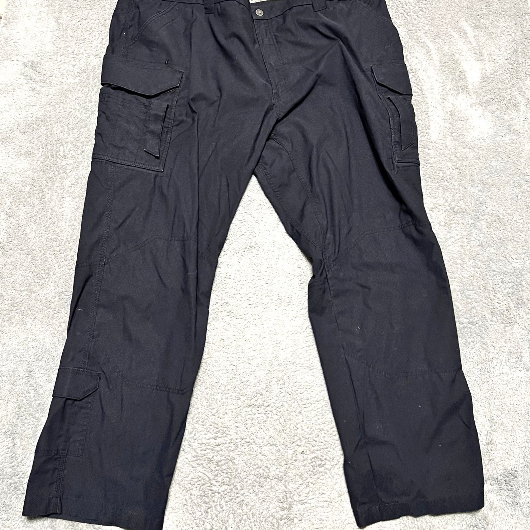 Vintage First Tactical Pants Mens 52 (52x32.5) Navy Blue Cargo Straight Fit Ripstop Size US 36 / EU 52 - 2 Thumbnail