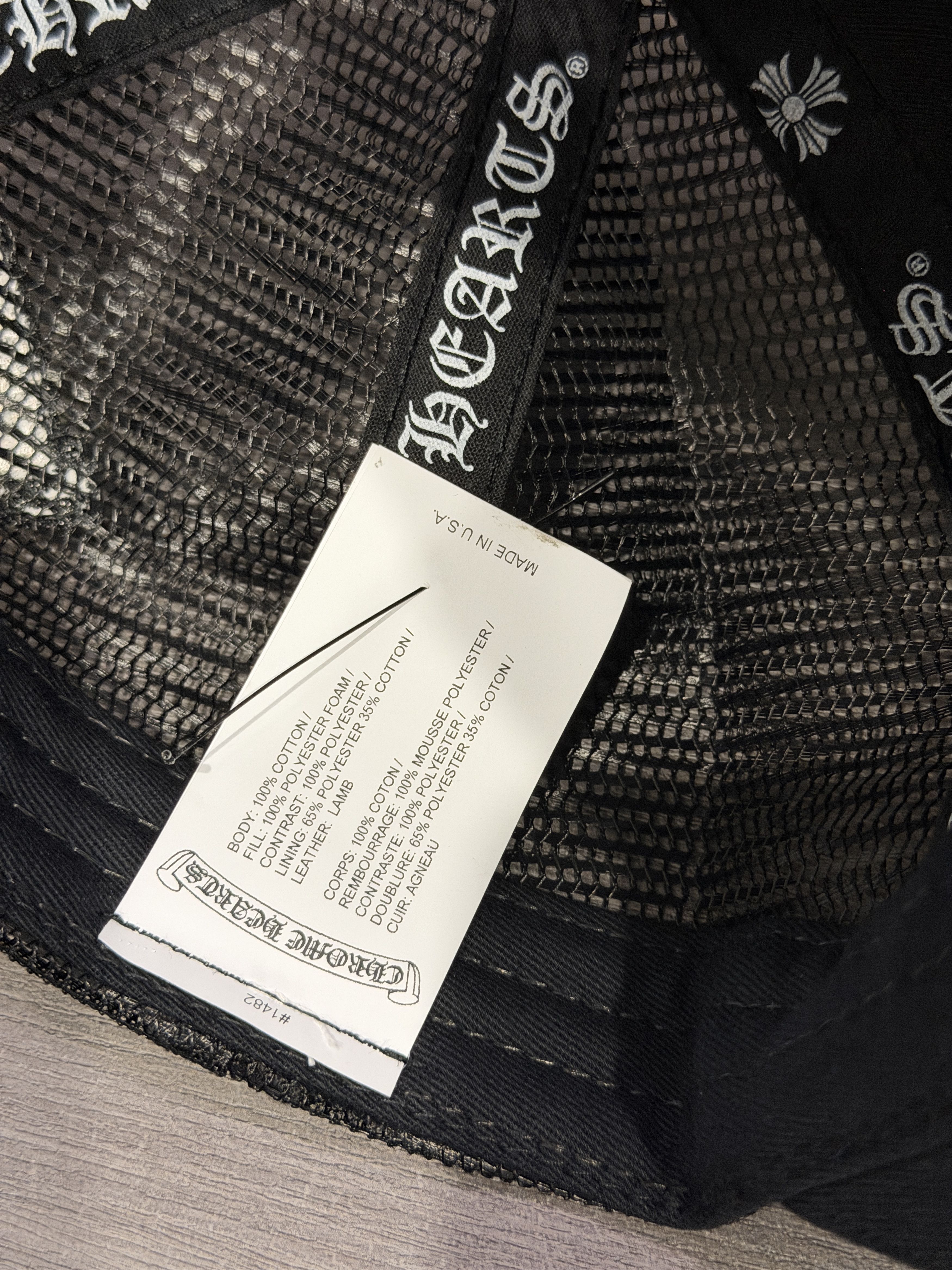 Chrome Hearts 3 patch cross black/white trucker Size ONE SIZE - 5 Thumbnail