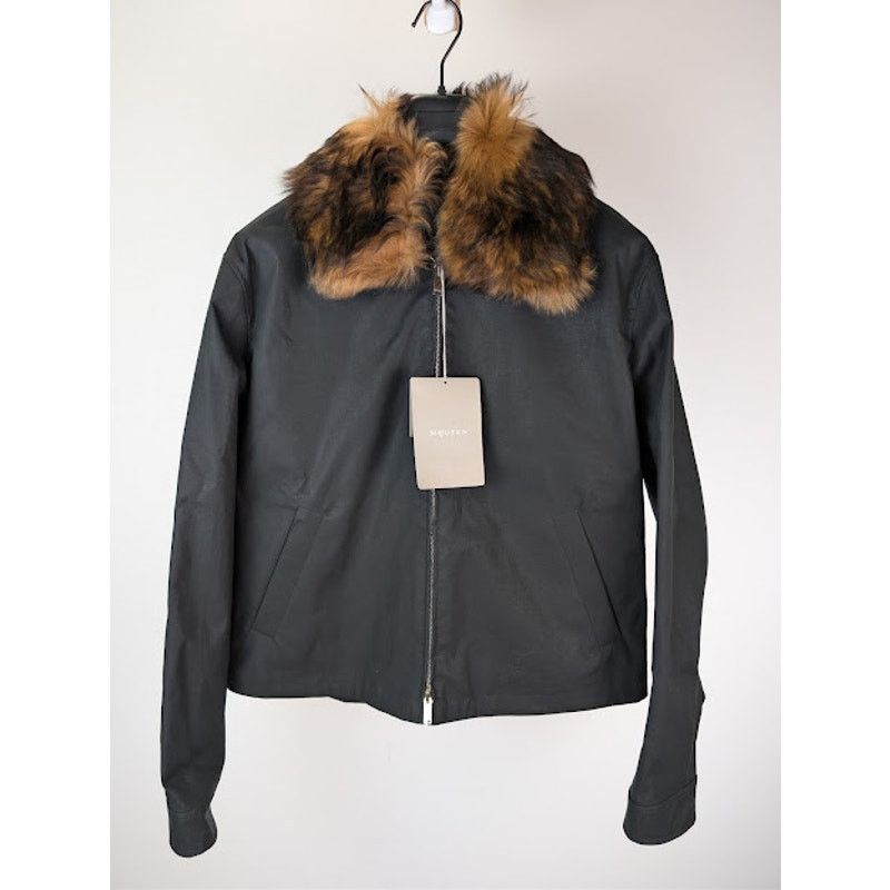 Alexander McQueen o1rshd1 Shearling Detail Blouson Jacket in Black Size US M / EU 48-50 / 2 - 2 Thumbnail
