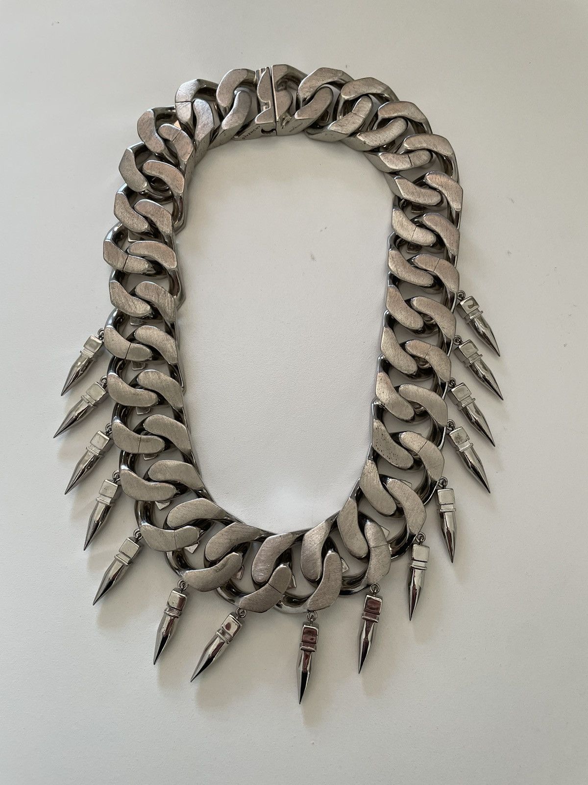 image of Givenchy G Spike Chain Necklace in Silver, Men's