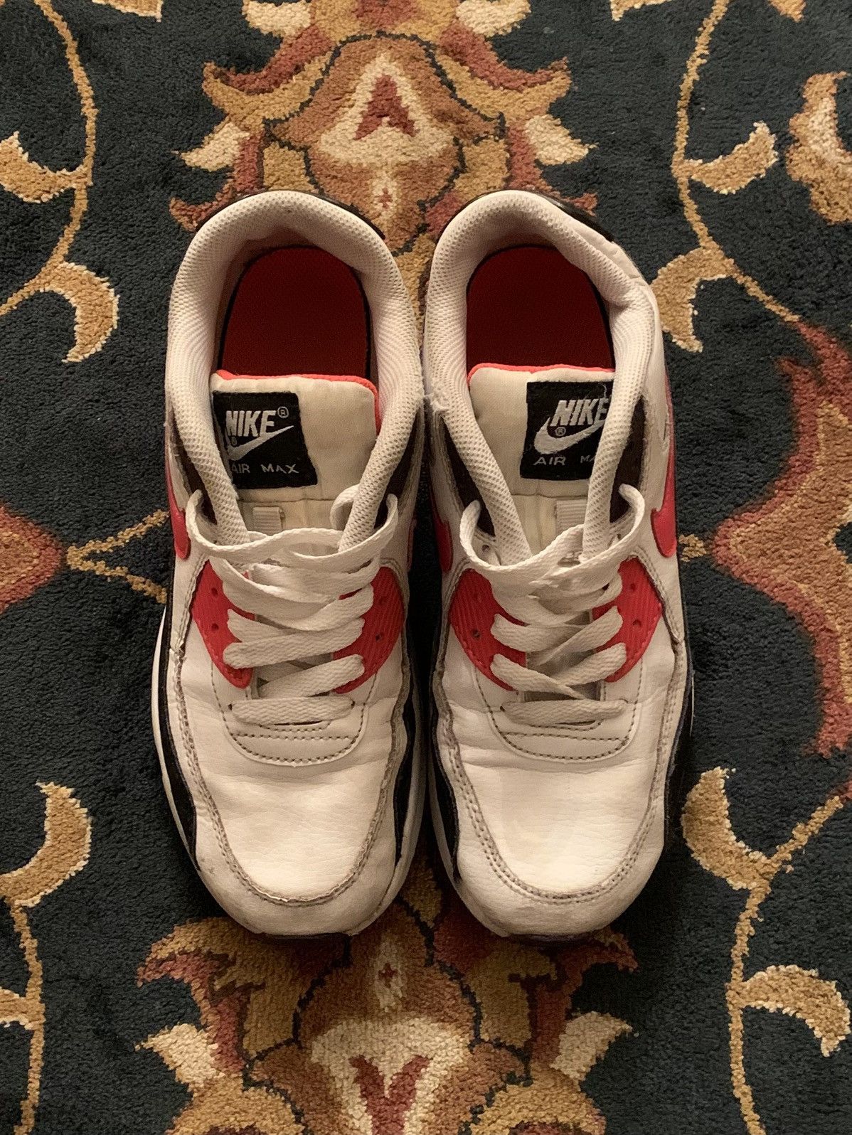 Nike Vintage Y2K Nike Air Max 90 LTR White Crimson GS Sneakers Size US 5 / EU 37 - 3 Thumbnail