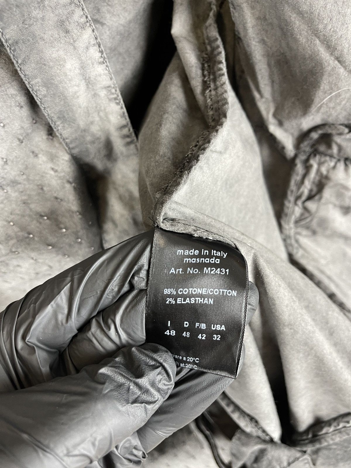 Masnada Masnada ashes grey bandage asymmetric hi-fashion suit Size US M / EU 48-50 / 2 - 17 Thumbnail