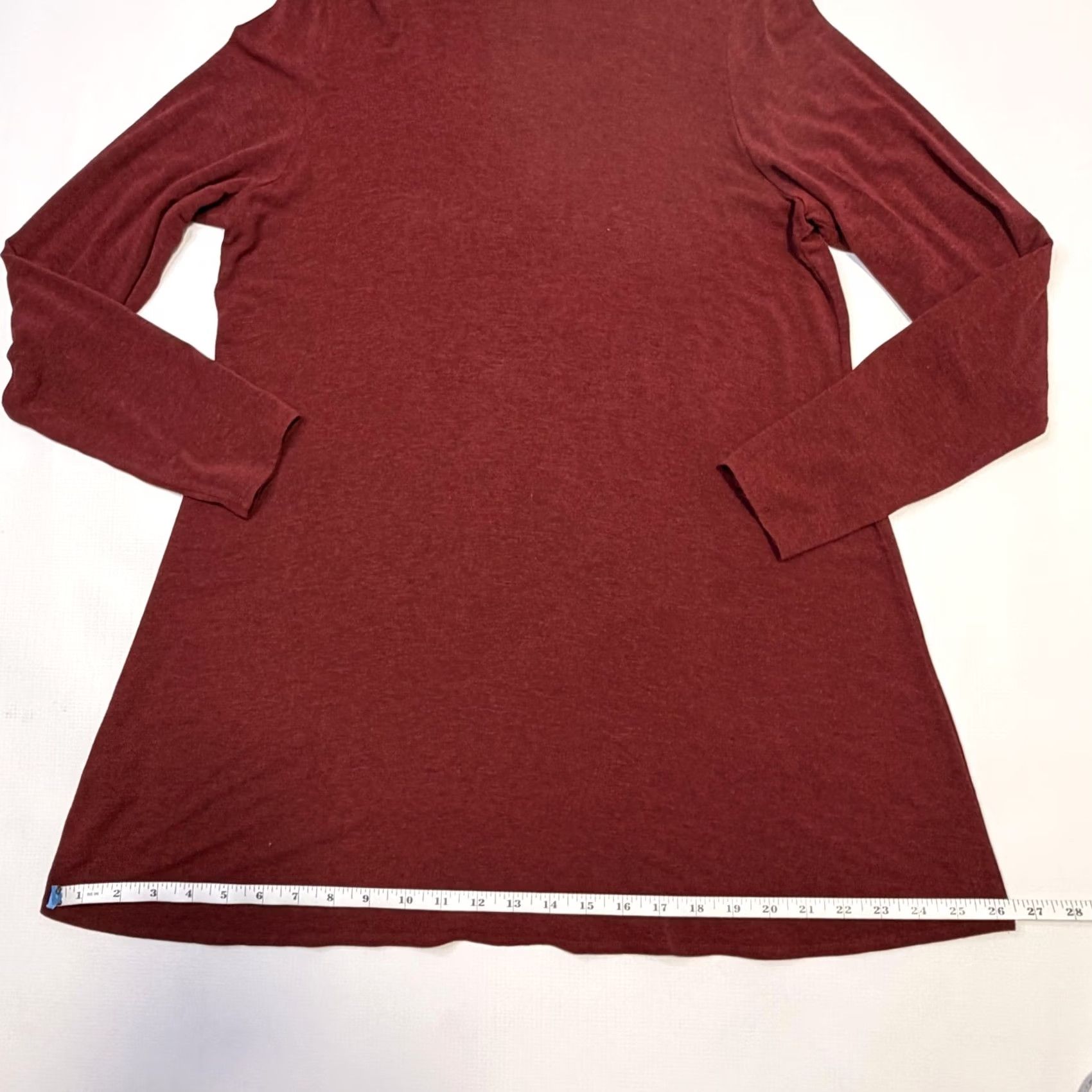 Eileen Fisher Eileen Fisher Dress Womens L Red Turtleneck Long Sleeve Swing Trapeze Jersey Size L / US 10 / IT 46 - 5 Thumbnail