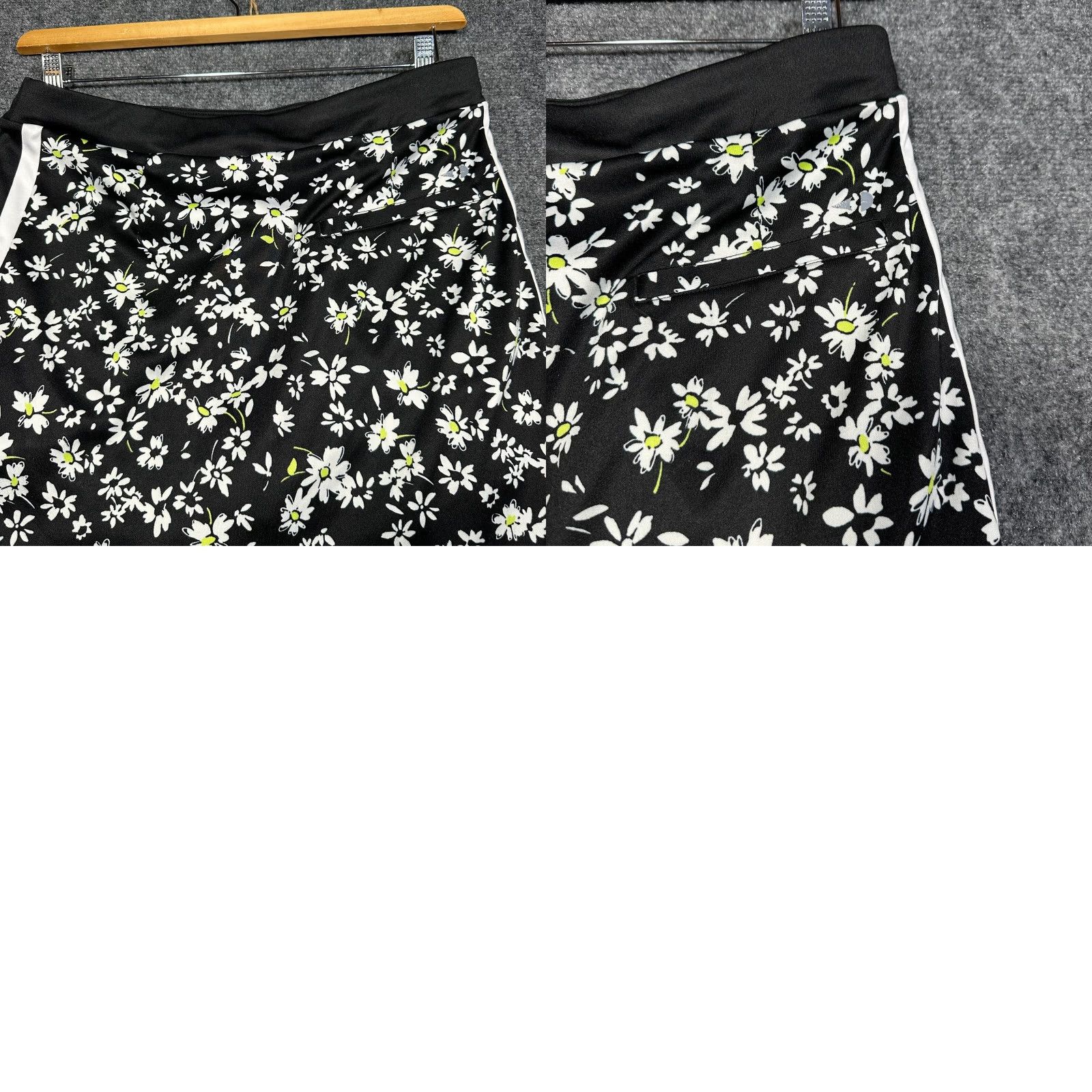 Vintage Grand Slam Skort Womens M Black Floral Pockets Golf Tennis Short Skirt Athletic Activewear Size ONE SIZE - 8 Thumbnail