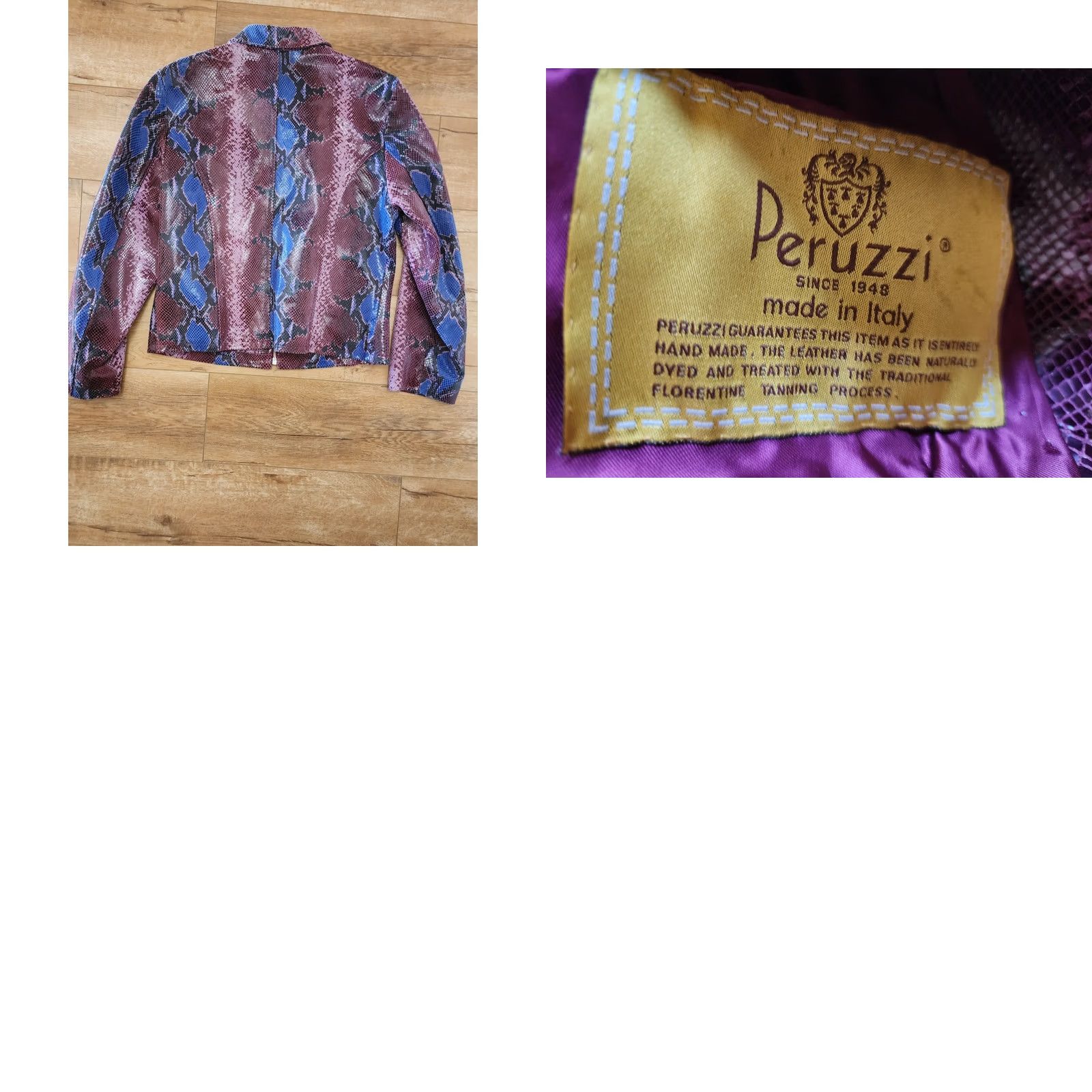Vera Pelle Vera Pelle Snakeskin Leather Jacket Women M Multicolor Python Slim Short Zip Italy Made Size M / US 6-8 / IT 42-44 - 8 Thumbnail