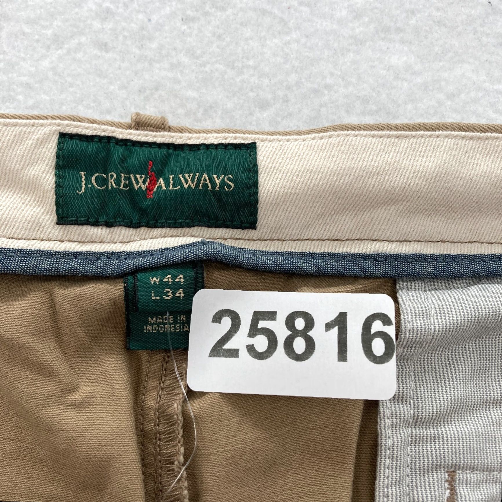 J.Crew J.Crew 484 Chino Pants Mens 44x34 Slim Straight Beige Khaki Preppy Casual Size US 44 / EU 60 - 4 Thumbnail