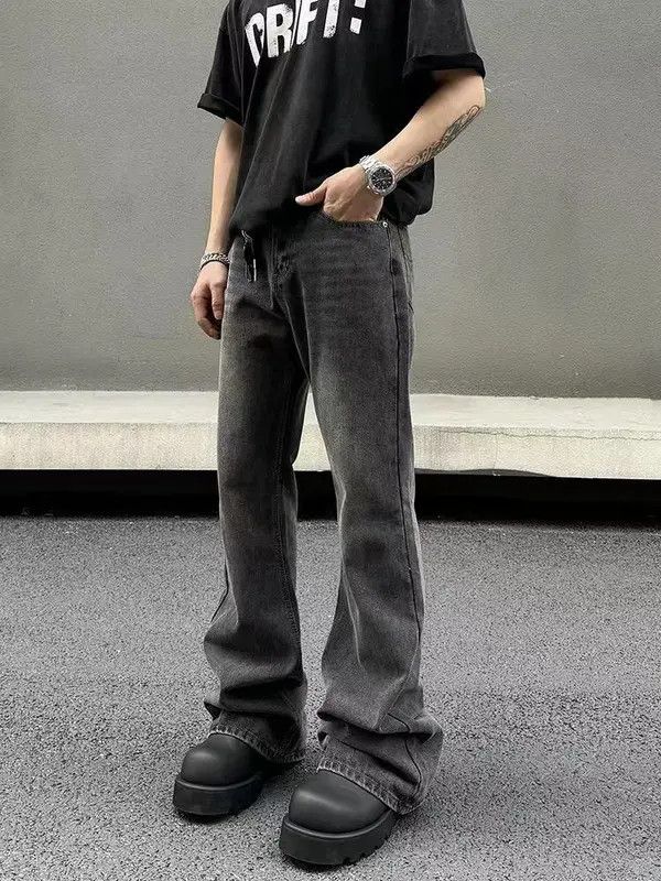 Japanese Brand VIBE High Street Washed Machete Micro Flare Jeans Size US 34 / EU 50 - 2 Thumbnail