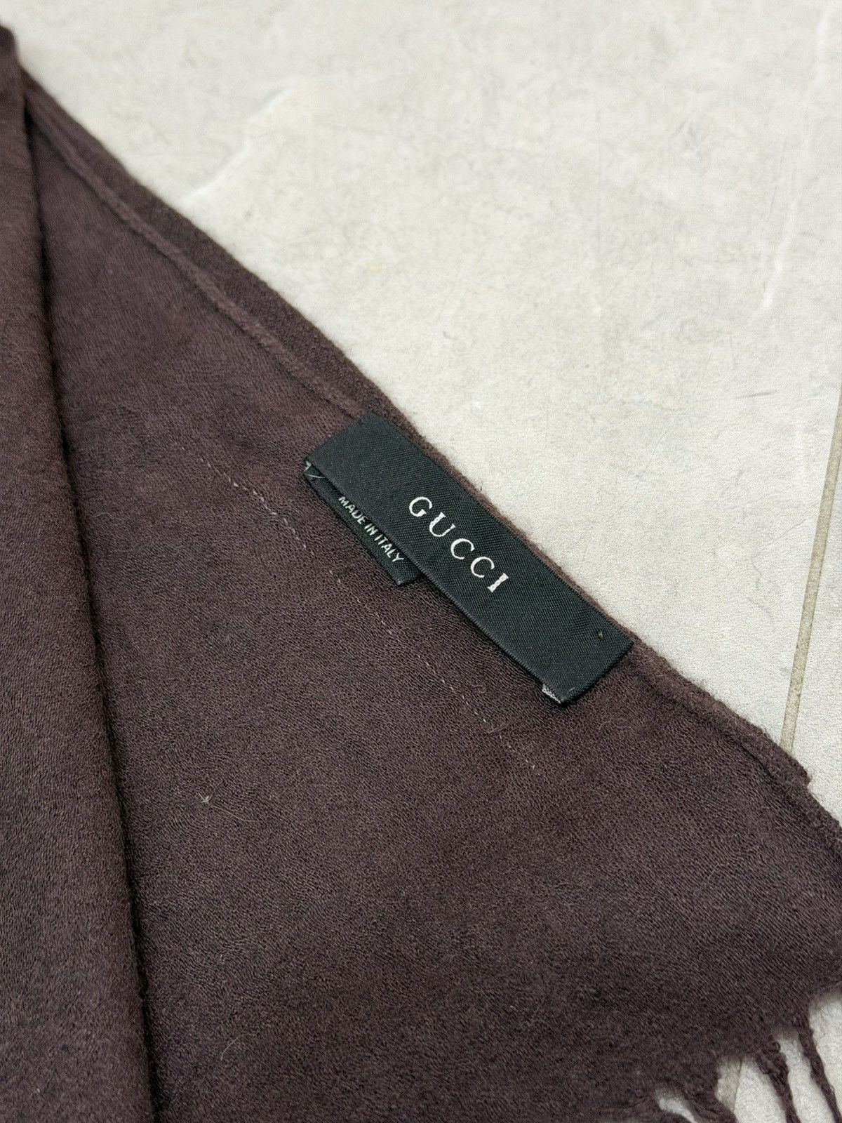Gucci GUCCI Tom Ford FW2002 GG Monogram Wool Scarf Demna Nettspend Size ONE SIZE - 8 Thumbnail