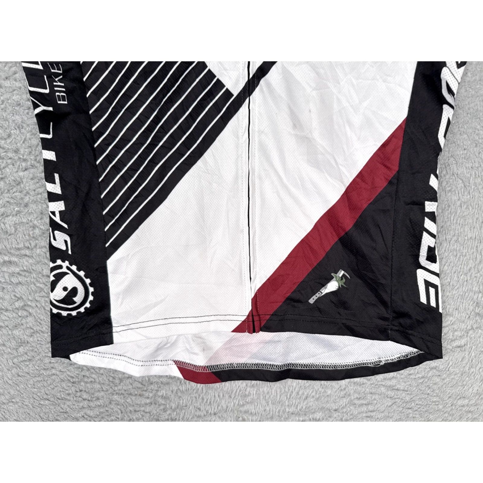 Jordan Brand Jordan Cycling Jersey Mens Medium Black White Full Zip Short Sleeve Salty Cycles Size US M / EU 48-50 / 2 - 5 Thumbnail