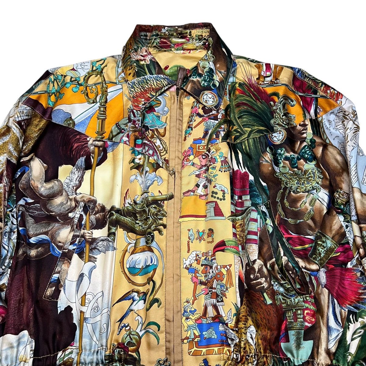 Hermes Hermès 1992 Silk Reversible Jacket - Art by Kermit Oliver Size US M / EU 48-50 / 2 - 12 Thumbnail