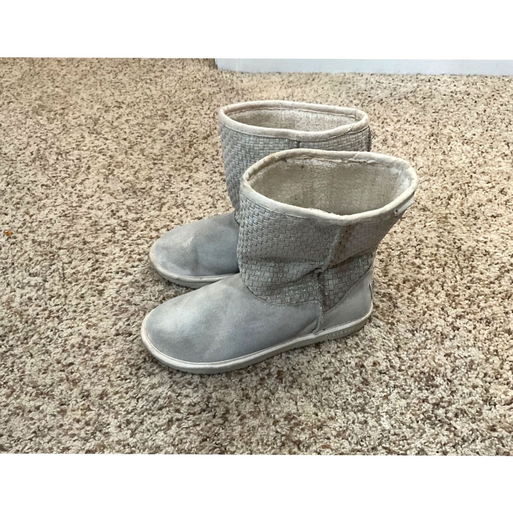SKECHERS SKECHERS Bling Boots Woman Boots 8.5 White Faux Fur Round Toe Ankle Bootie Winter Flat Heel Pull On Women Size US 9 / IT 39 - 5 Thumbnail