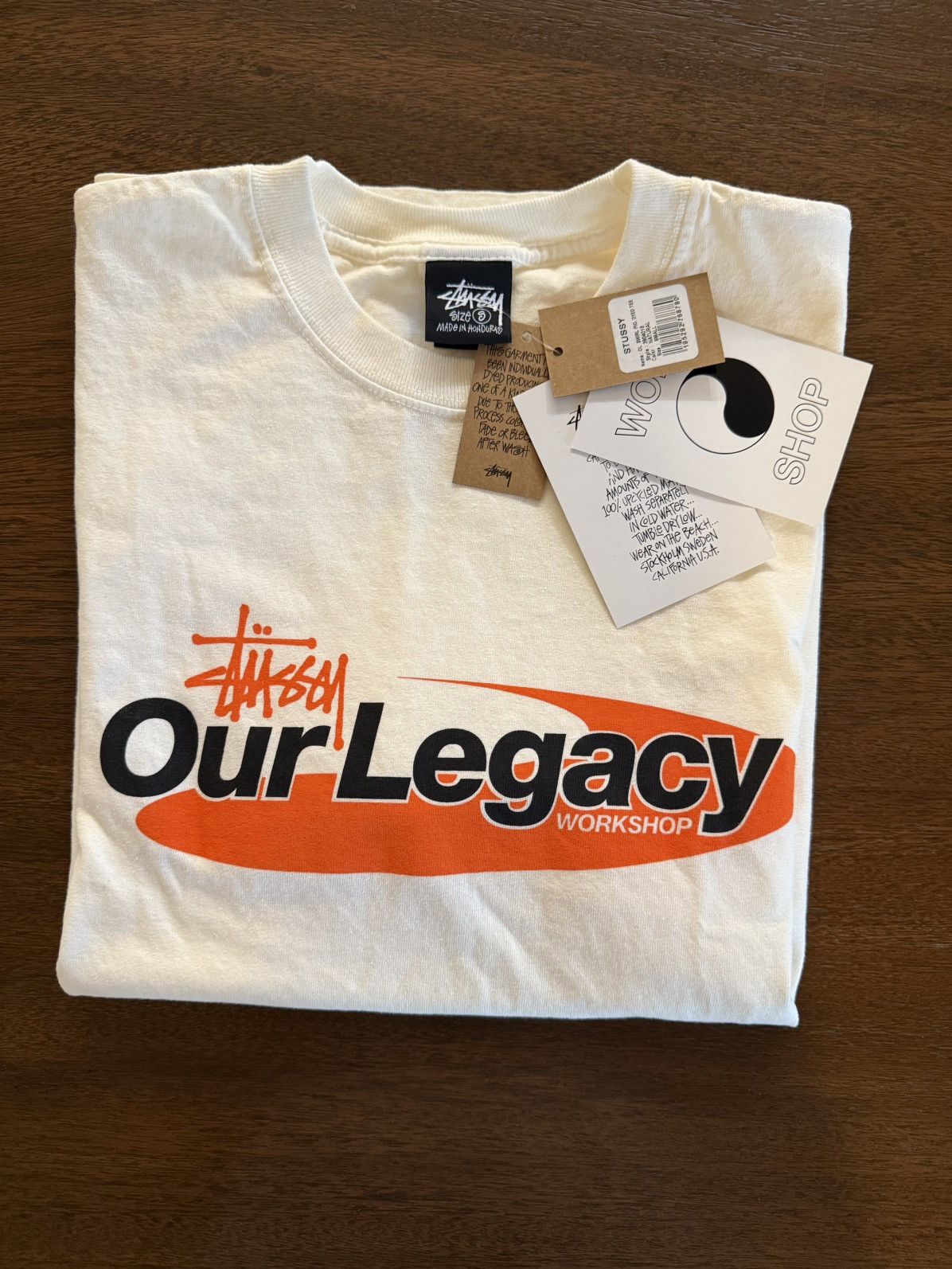 Stussy 2025 Stüssy Our Legacy Collab Tee Yellow White S NWT Size US S / EU 44-46 / 1 - 1 Thumbnail