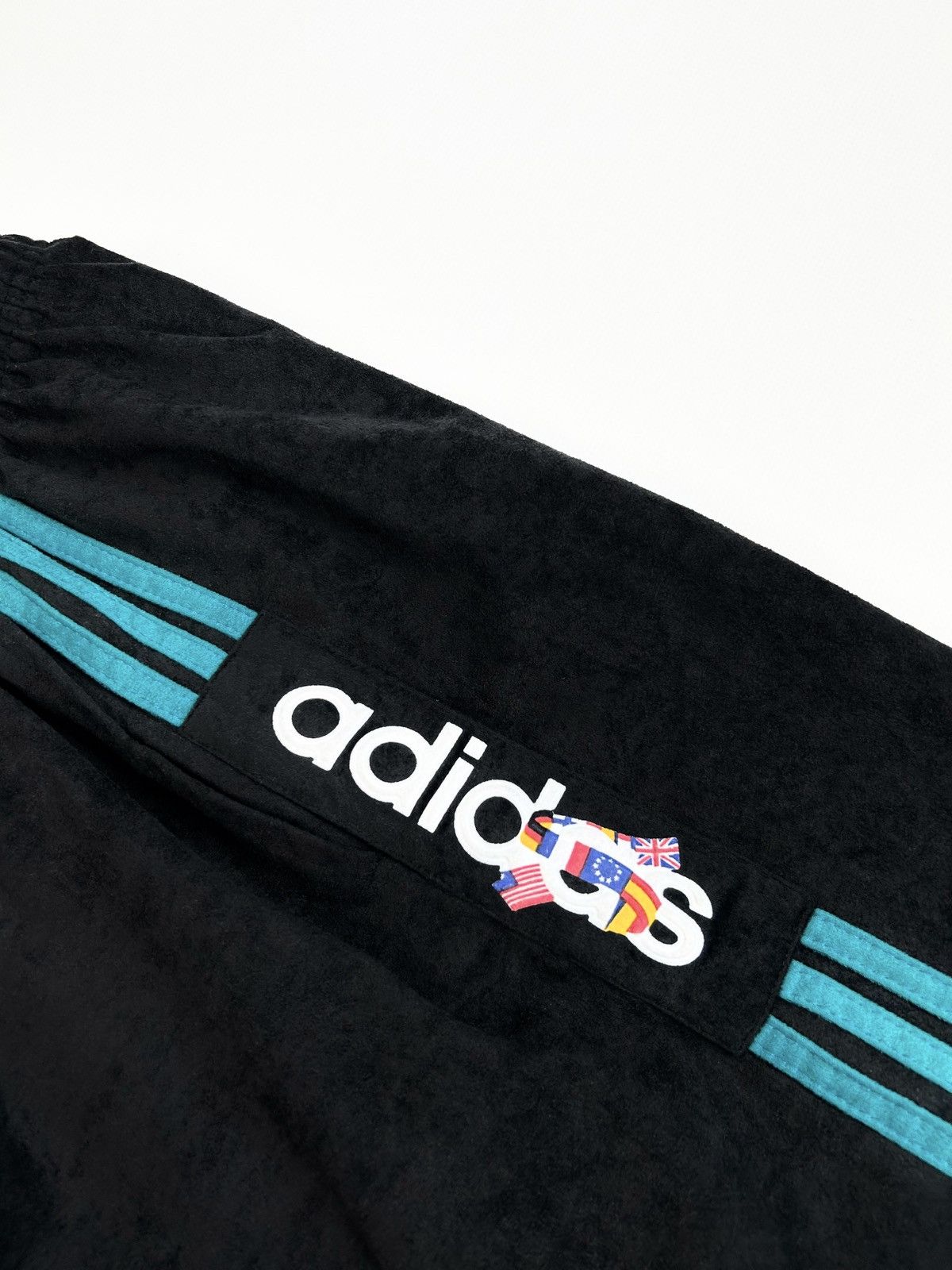 Adidas × Vintage rare Vintage 80-90s Adidas Velor Shorts Black Size US 32 / EU 48 - 3 Thumbnail