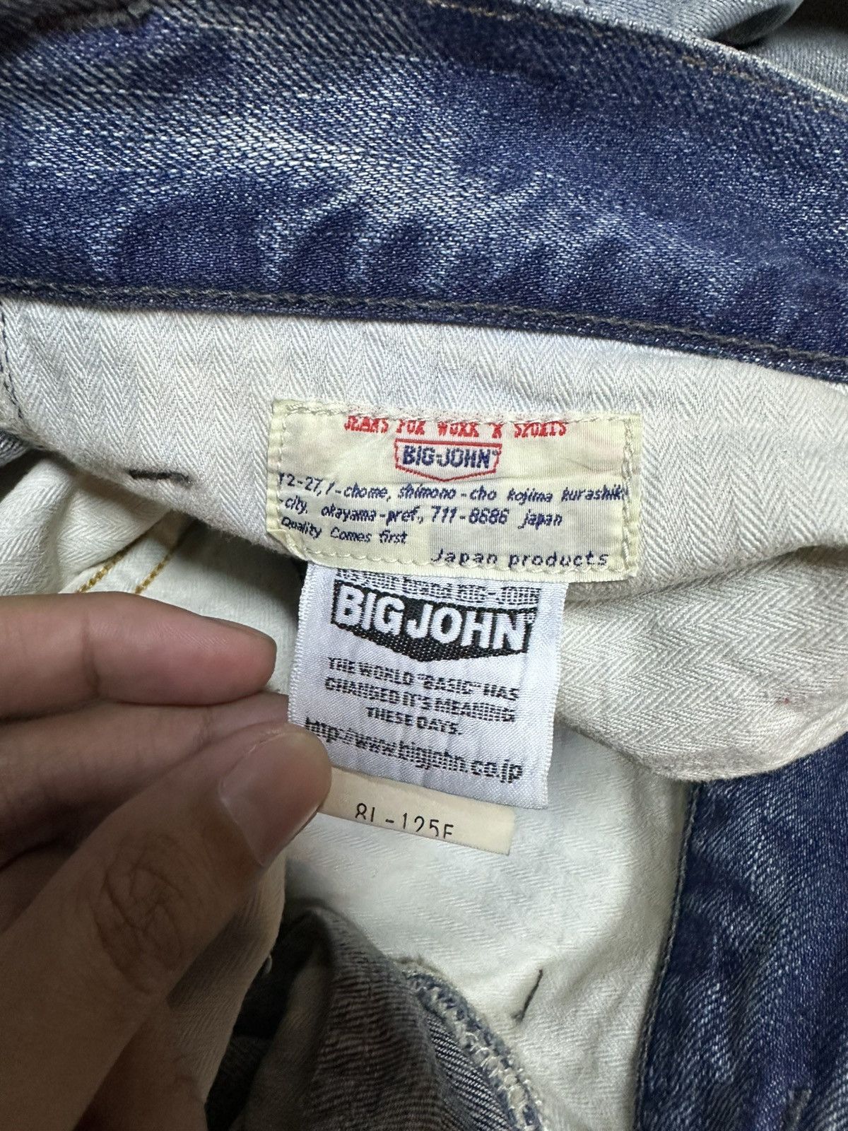 Big John Vintage Big John Double Knee Distressed Denim Size US 34 / EU 50 - 7 Thumbnail