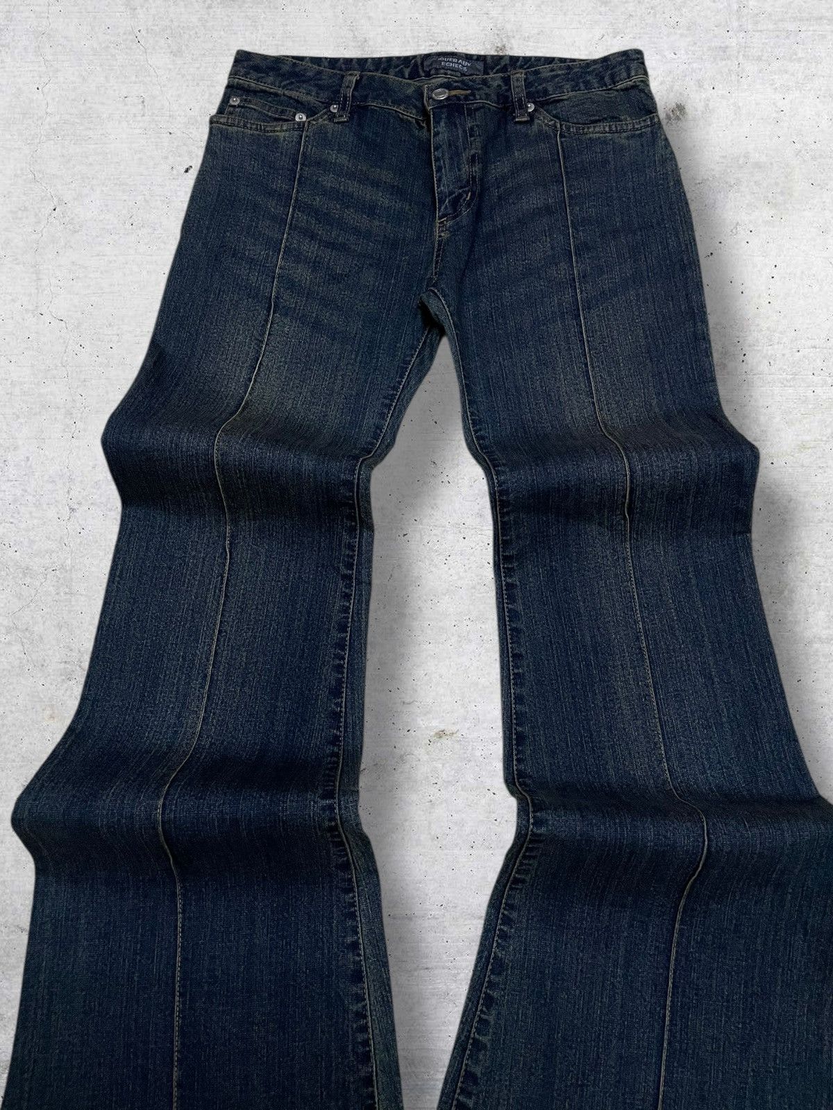 Tornado Mart VINTAGE JOUERAUX JAPAN DESIGNER 90S CLASSIC FLARED CUT DENIM Size US 29 - 4 Thumbnail