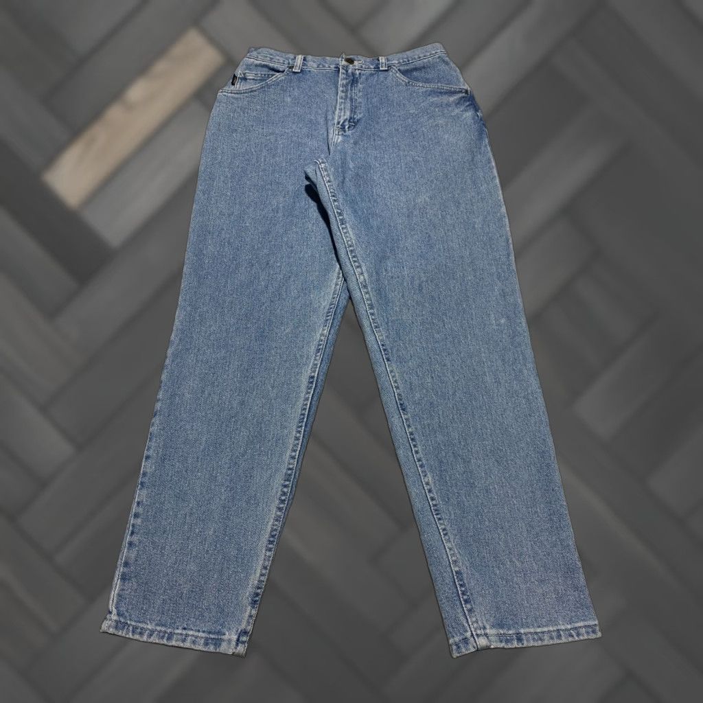 Vintage VINTAGE CHIC Jeans Women 12P Blue High Rise 90s Mom 5-Pocket Denim Cotton 100% Petite (USA) Women’s Jeans Size 29" - 1 Thumbnail