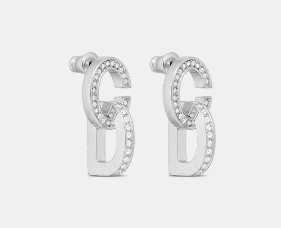 Dior o1w1db11224 Size: OS / CD Lock Earrings in Silver Size ONE SIZE - 1 Thumbnail