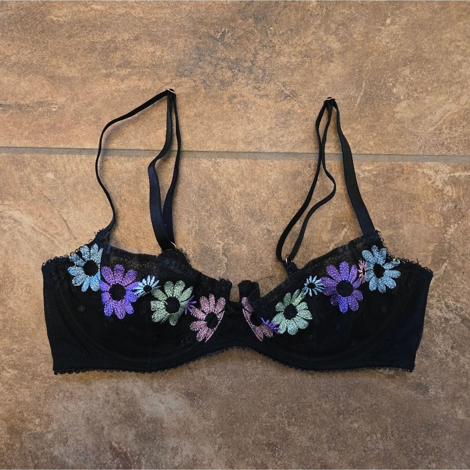 Other Black | SAVAGE X FENTY | Floral Demi Bra Size ONE SIZE - 1 Thumbnail