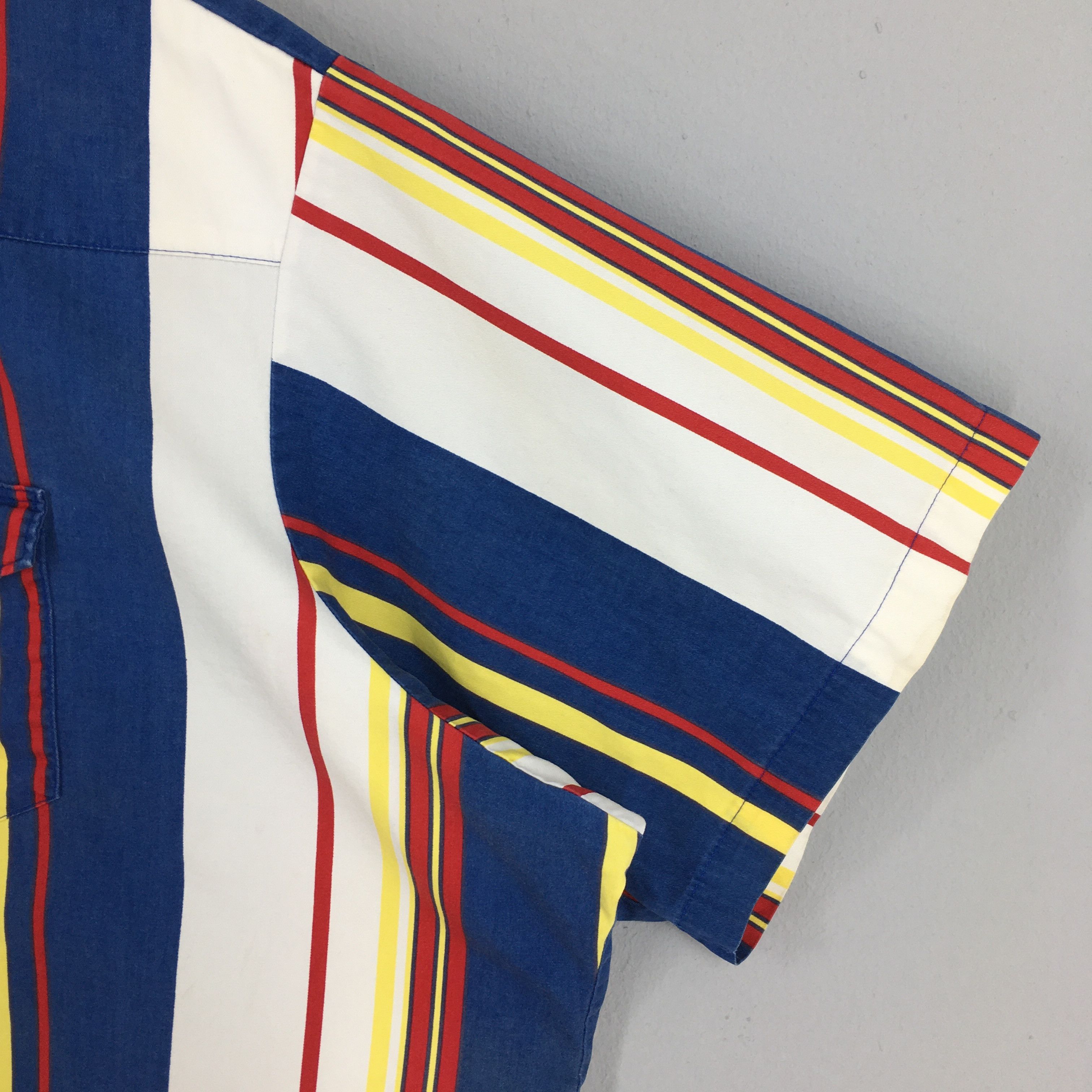 Vintage × Wrangler Vintage Wrangler Striped Western Rodeo Oversized Shirt 4XL Size US XXL / EU 58 / 5 - 4 Thumbnail