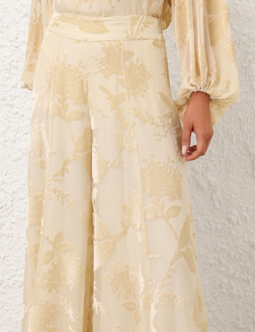 Zimmermann oc11z1025 Burnout Culotte Skirt in Cream Size 26" / US 2 / IT 38 - 5 Thumbnail