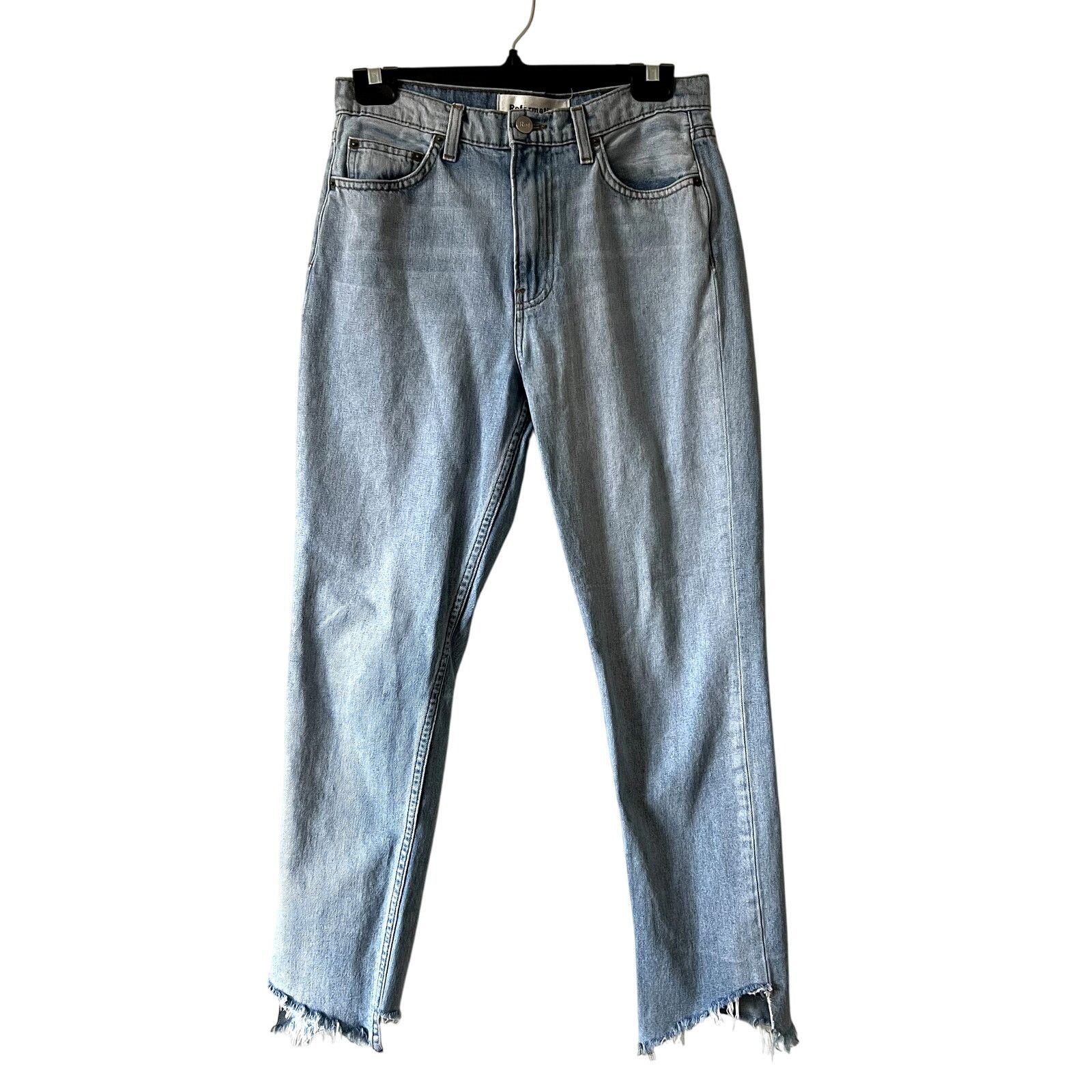 Reformation Reformation Straight Leg Jeans Light Blue High Rise Size 27 Size 27" / US 4 / IT 40 - 1 Thumbnail