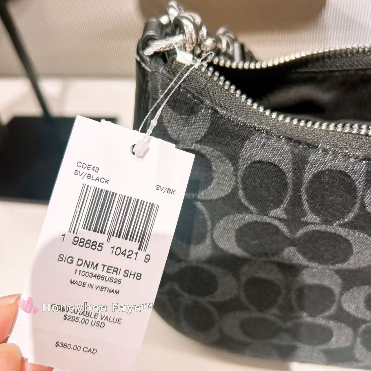 Coach Teri Shoulder Bag In Signature Denim CDE43 Size ONE SIZE - 4 Thumbnail