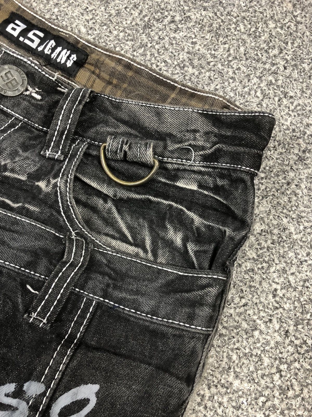 Japanese Brand Japanese Brands ASTON Faded Double Waist Cargo Jeans Size US 32 / EU 48 - 7 Thumbnail