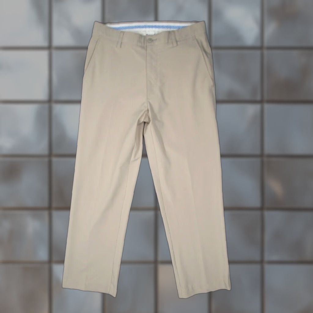 Footjoy FootJoy Pants Mens 32 Beige Flat Front Performance Chinos Work Golf 32x30 Size US 32 / EU 48 - 1 Thumbnail