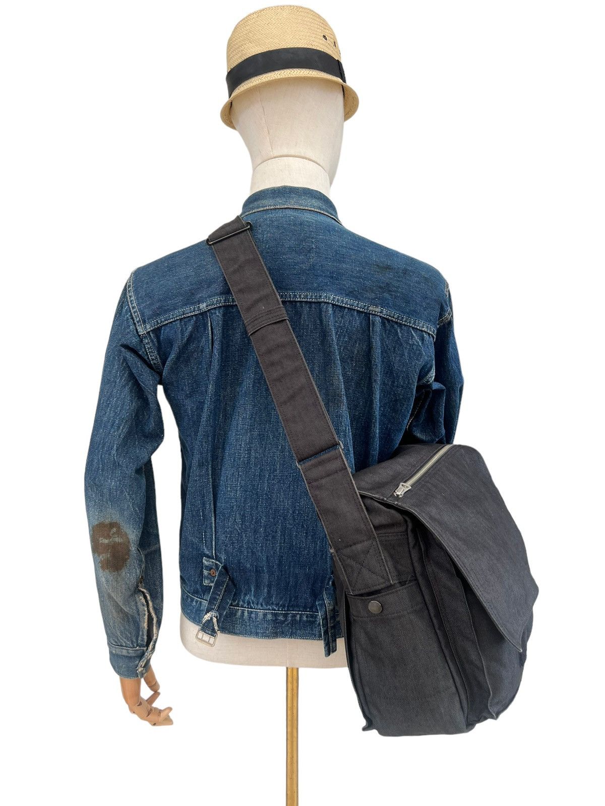 Porter Porter by Yoshida Dark Grey Denim Messenger Bag Size ONE SIZE - 3 Thumbnail