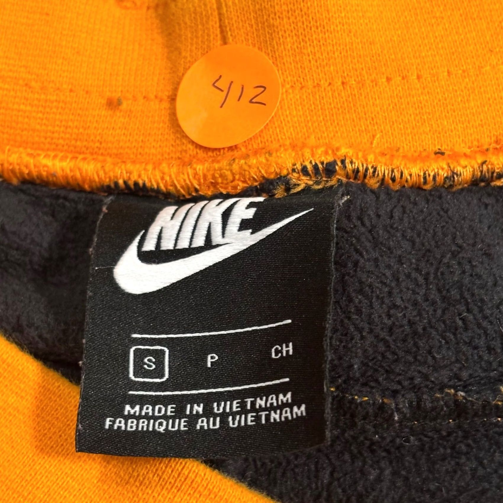 Nike Nike Mens Fleece Joggers Black Orange Blue Colorblock Sweatpants Small Size US 29 - 2 Thumbnail